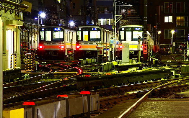 東京メトロ銀座線の上野検車区。
