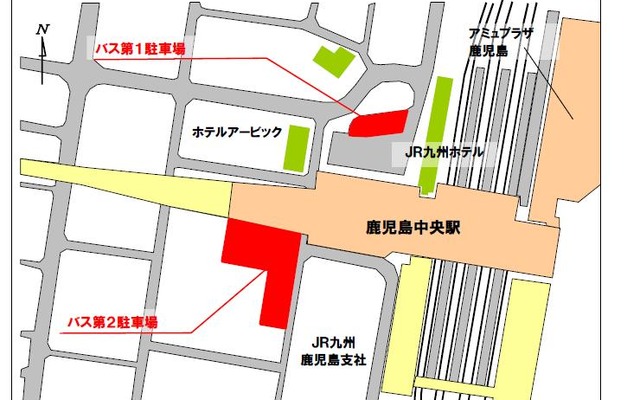JR九州、鹿児島中央駅西口広場周辺を整備