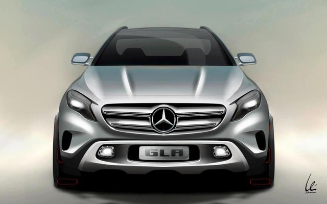 メルセデスベンツ GLA の予告スケッチ