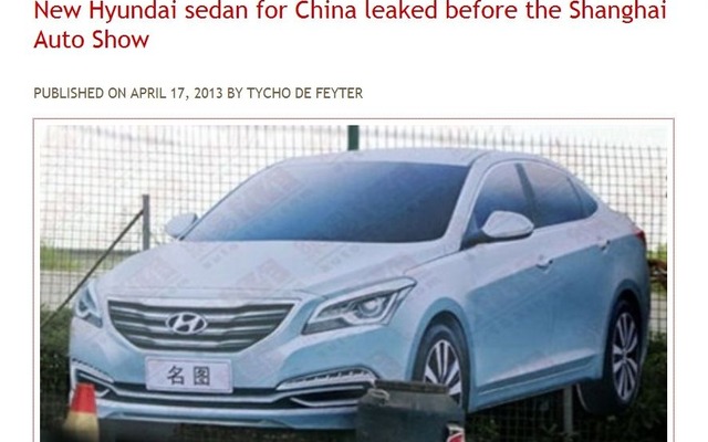 中国『Car News China.com』が伝えた北京現代の新型車、ヒュンダイMINGTU