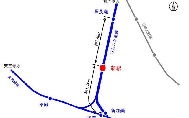 JR西日本、JR長瀬～新加美駅間に新駅を設置