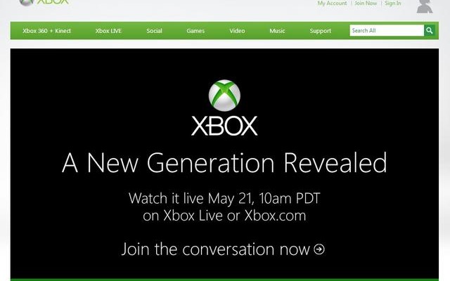 「A New Generation Revealed（新世代、現る）」と開設された予告ページ