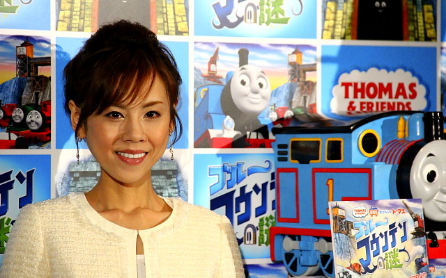 「きかんしゃトーマス ブルーマウンテンの謎」公開イベントでの高橋英樹さんと高橋真麻さん