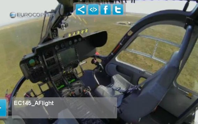 EC145ヘリコプターの無人デモンストレーション飛行（動画キャプチャ）