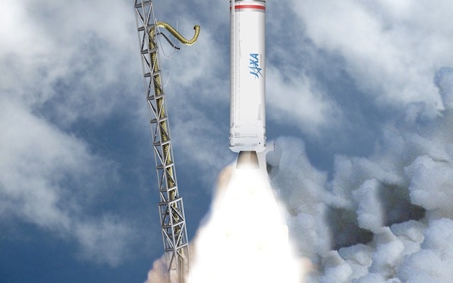 イプシロンロケットの打上げのイメージCG。
