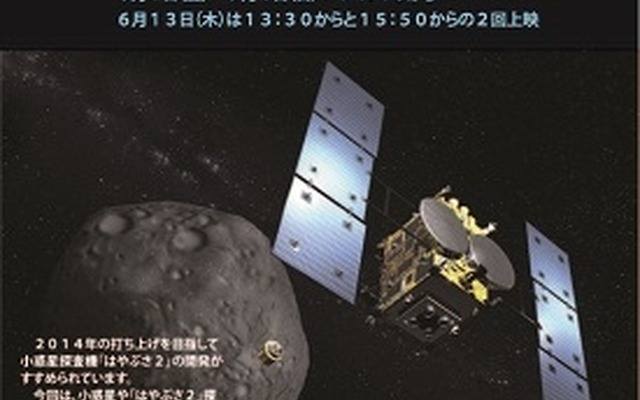 「はやぶさ2の挑戦～新たなる小惑星探査へ～」のポスター。
