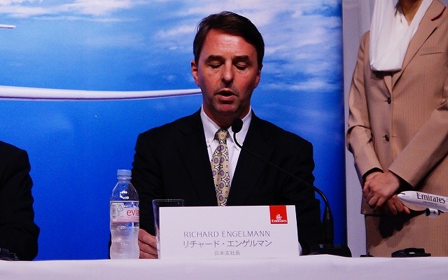 エミレーツ航空のリチャード・エンゲルマン日本支店長。