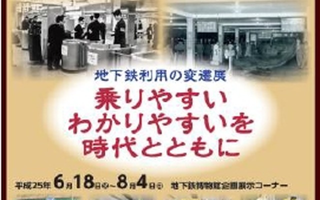 「地下鉄利用の変遷展」のポスター。