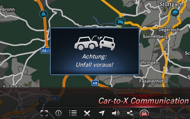 メルセデスベンツの「Car-to-X」