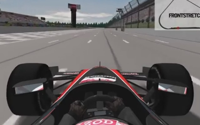 ポコノ・レースウェイのバーチャルラップ（動画キャプチャ）