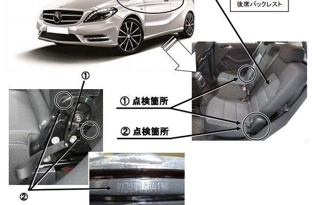 【リコール】メルセデスベンツ B180…バックレストが倒れて怪我するおそれ