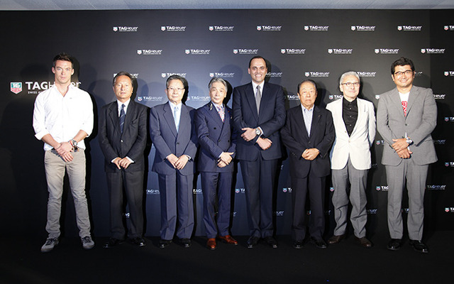 左から、アンドレ・ロッテラー氏、関谷 正徳氏、高橋 国光氏、堺 正章氏、アントワーヌ・パン、中村 正三郎氏、児玉 英雄氏、奥山 清行氏
