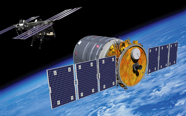 国際宇宙ステーションに接近するシグナス補給船（イメージ図）