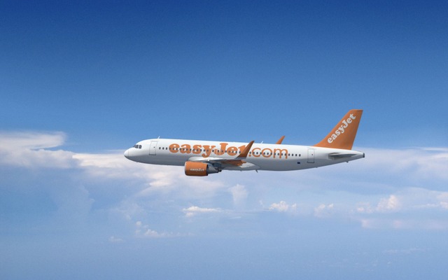イージージェットのA320（シャークレット装備）