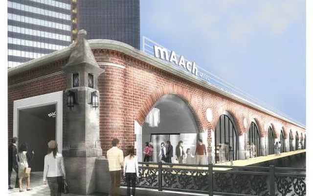 9月4日にオープンする「mAAch ecute 神田万世橋」。レンガ積みの高架橋に商業施設を設ける。