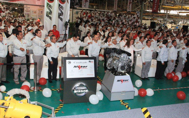 エンジン累計生産900万基を達成した日産のメキシコ・アグアスカリエンテス工場