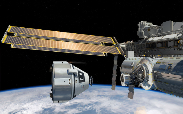 国際宇宙ステーションにアプローチするCST-100