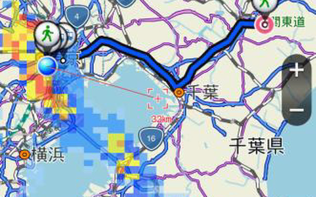 降雨レーダー（広域）