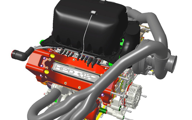 ホンダのHR22T型2.2リットル直噴V型6気筒ガソリンターボエンジン