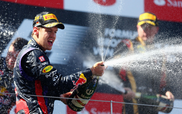 2013年 ドイツGPで勝利したレッドブルのセバスチャン・ベッテル
