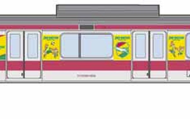 E233系のラッピングトレイン。京葉線を中心に運転される。