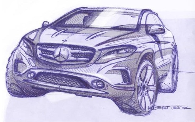 メルセデスベンツ GLA の予告スケッチ