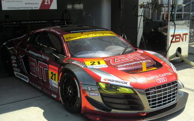 ZENT Audi R8 LMS ultra（第2戦富士の搬入日）。