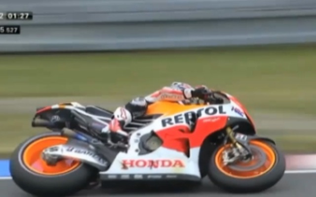 MotoGP第11戦の予選（動画キャプチャ）