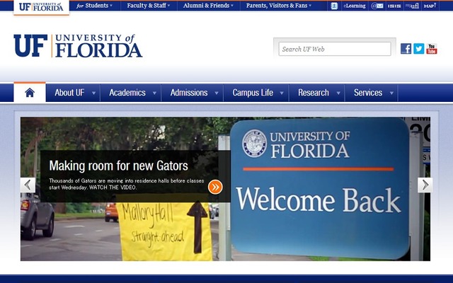 米フロリダ大学webサイト