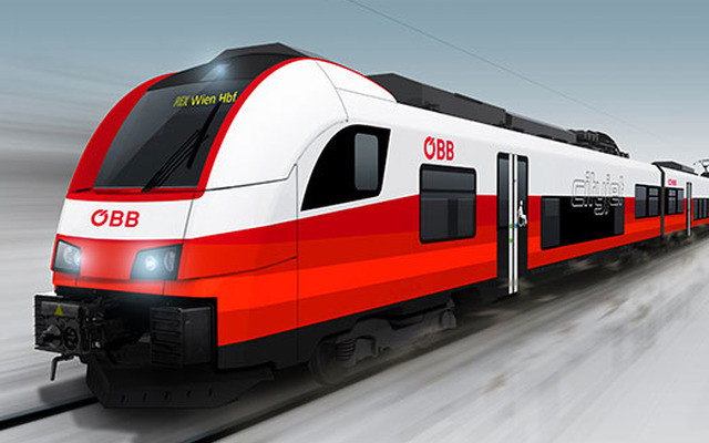 オーストリア連邦鉄道が導入する新型電車「シティジェット」の外観イメージ