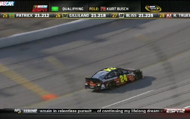 ジェフ・ゴードンの予選走行（動画キャプチャ）