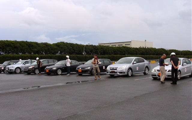 ずらりと並んだ今回の試乗車たち