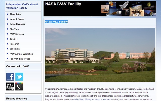 NASA IV&V Facility webサイト