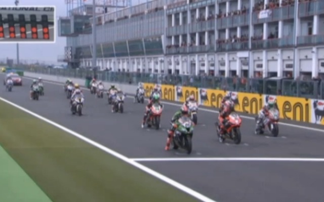 スーパーバイク選手権・マニクール（動画キャプチャ）