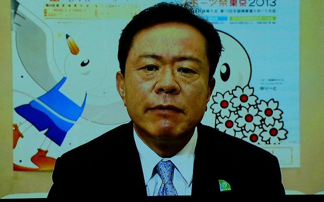 猪瀬都知事もビデオメッセージで開会式に参加。東京でのオリンピック・パラリンピック開催を改めて報告した。
