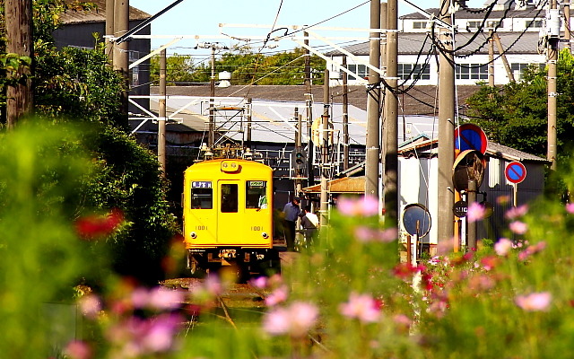 銚子電鉄のデハ1000形（デハ1001）。同社の車両が相次いで検査期限を迎え車両が不足することから、11月に大幅減便のダイヤ改正が行われる。
