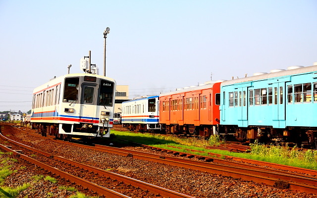 関東鉄道常総線の水海道車両基地。11月3日に開業100周年記念の公開イベントが行われる。