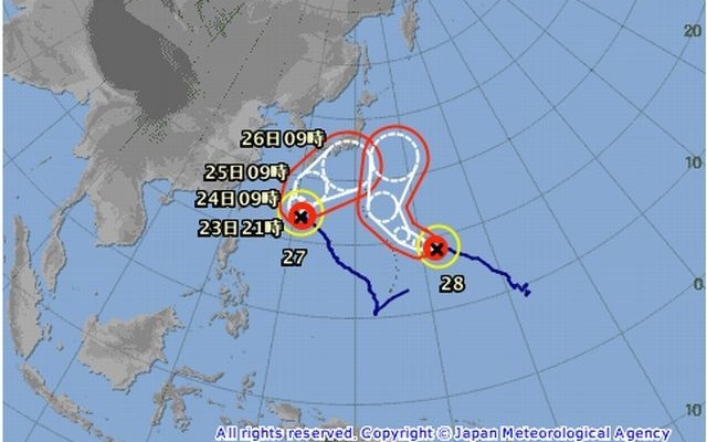 台風情報（台風27号）