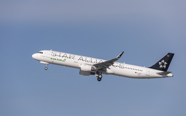 エバー航空のシャークレットを装備したA321