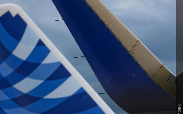 A320用シャークレットのクローズアップ