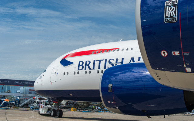 A380のヒースロー空港到着