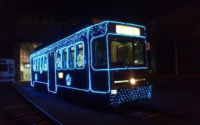 熊本市交通局が11月15日から運行を開始した「イルミネーション電車」（イメージ）