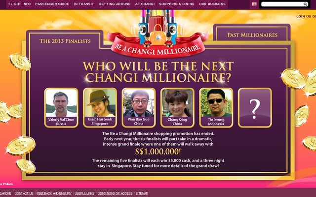 「チャンギで大富豪になろう（Be A Changi Millionaire）」キャンペーン