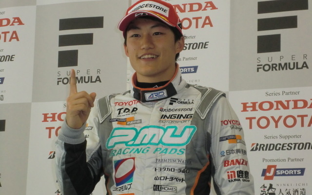 国本雄資がスーパーフォーミュラのポールポジションを獲得。