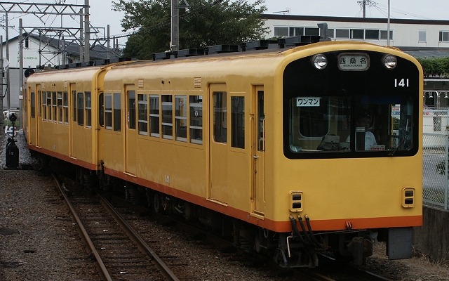 三岐鉄道北勢線の電車。12月5日は同線で「年金相談列車」が運転される。