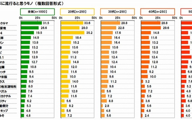 2014年に流行ると思うモノ
