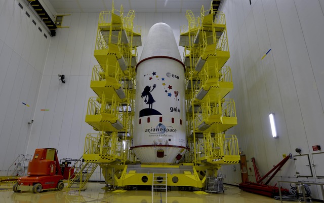 ガイア衛星を搭載したフェアリング部分