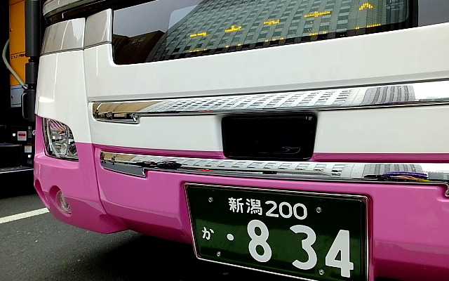 ナンバー上にあるミリ波レーダー口