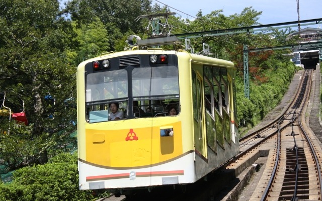 丹後海陸交通が運営している天橋立ケーブルカー。原動機の改修工事に伴い3月に運休する。