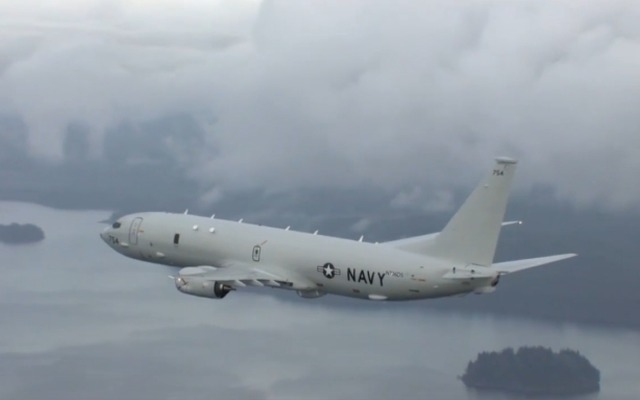 ボーイングP-8Aポセイドンを日本に派遣（動画キャプチャ）